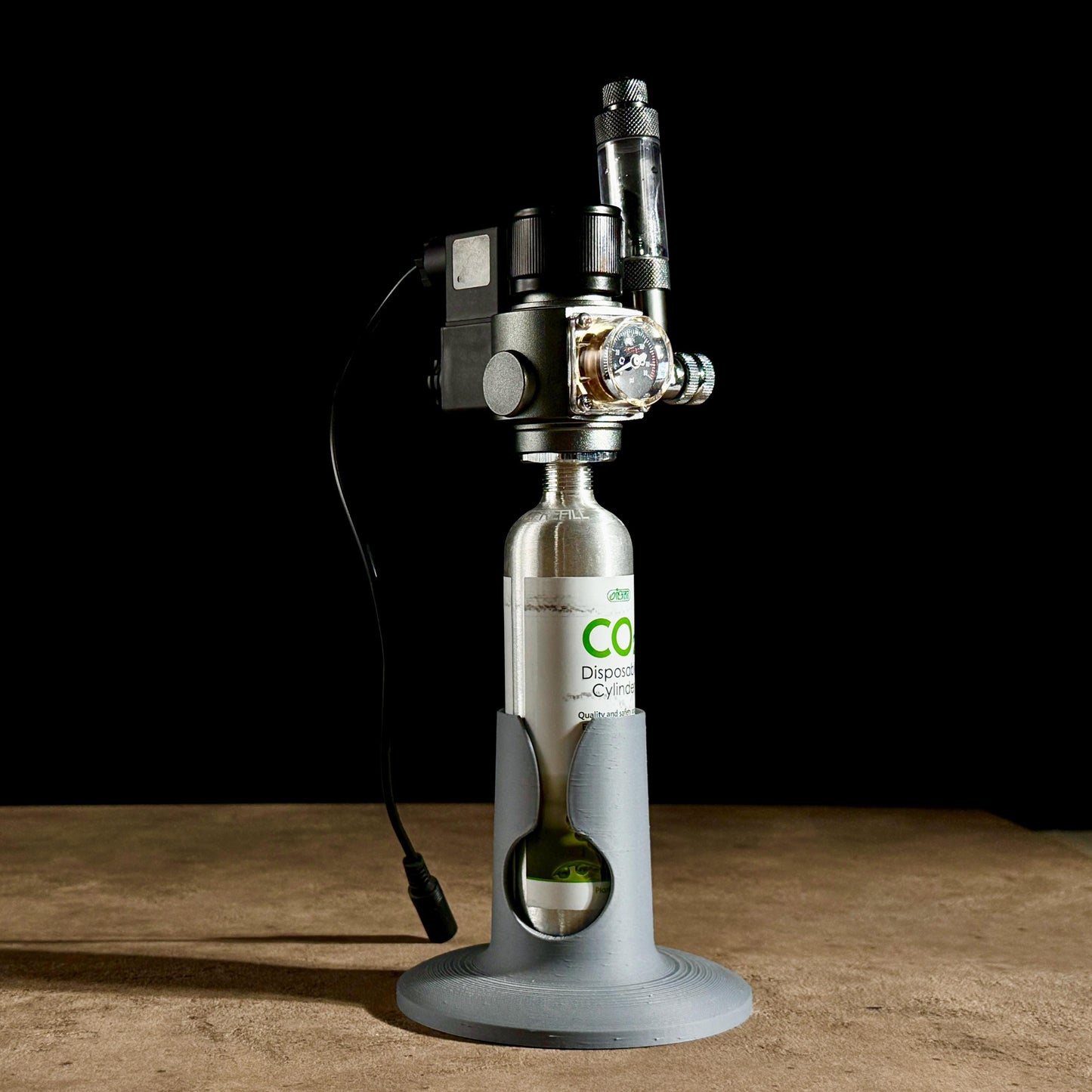 Aquarium 95g CO2 Bottle/Tank Holder for CO2 Systems – Stable 3D-Printed Cartridge Stand for Fluval, UNS, and More - Aquarium Accessory