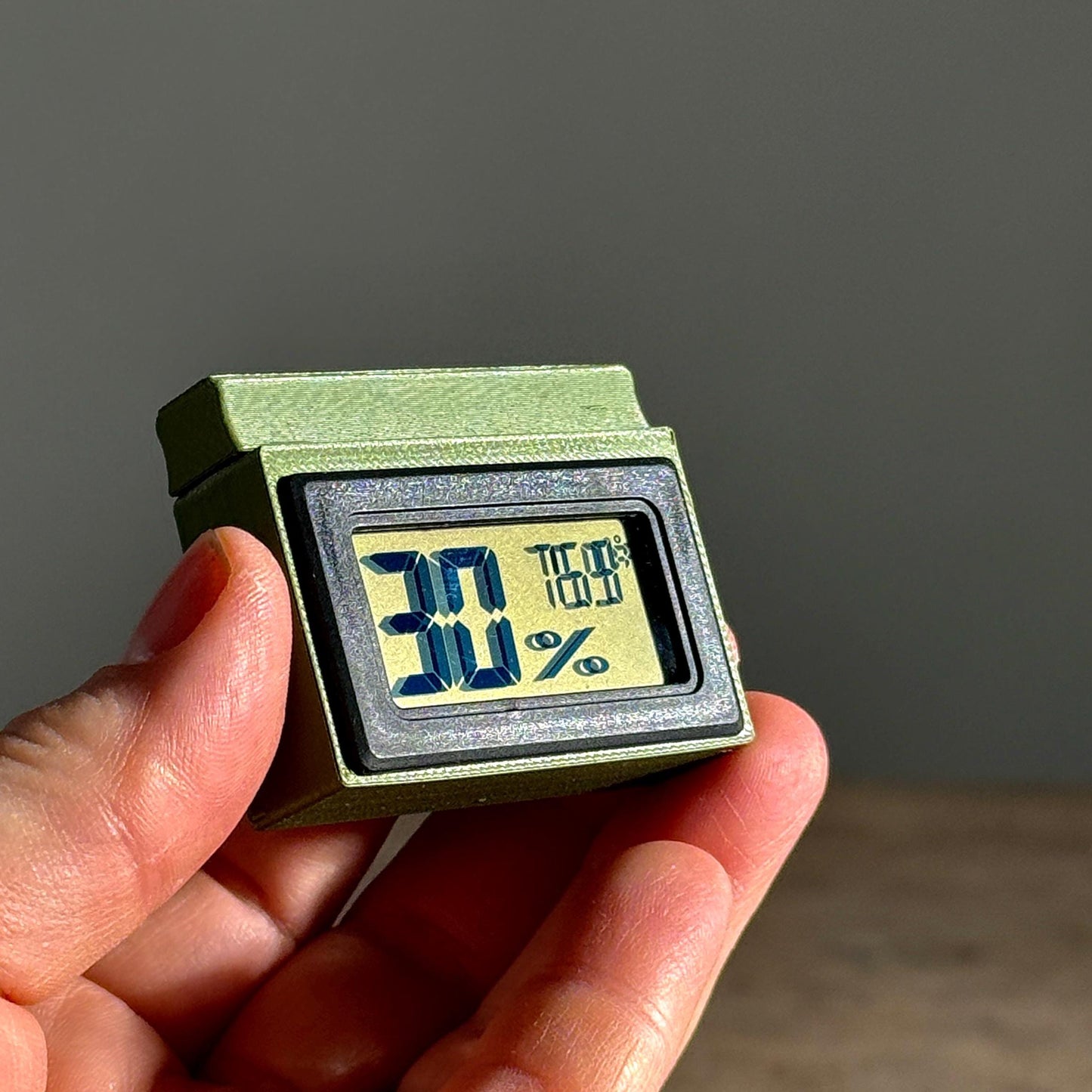 Magnetic Mini Hygrometer Mount WITH Hygrometer for Jumping Spider, insect, amphibian or reptile Enclosures - Temp and Humidity Monitor