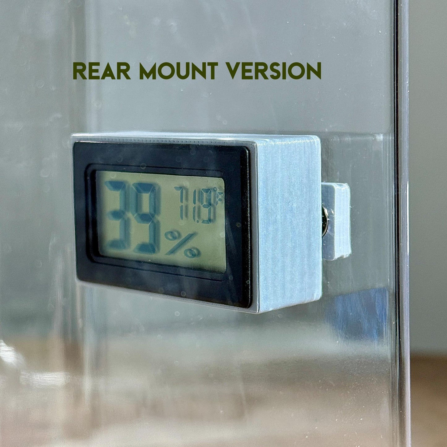 Magnetic Hygrometer Mount for reptile, spider, insect, terrariums Top mount or rear mount magnet
