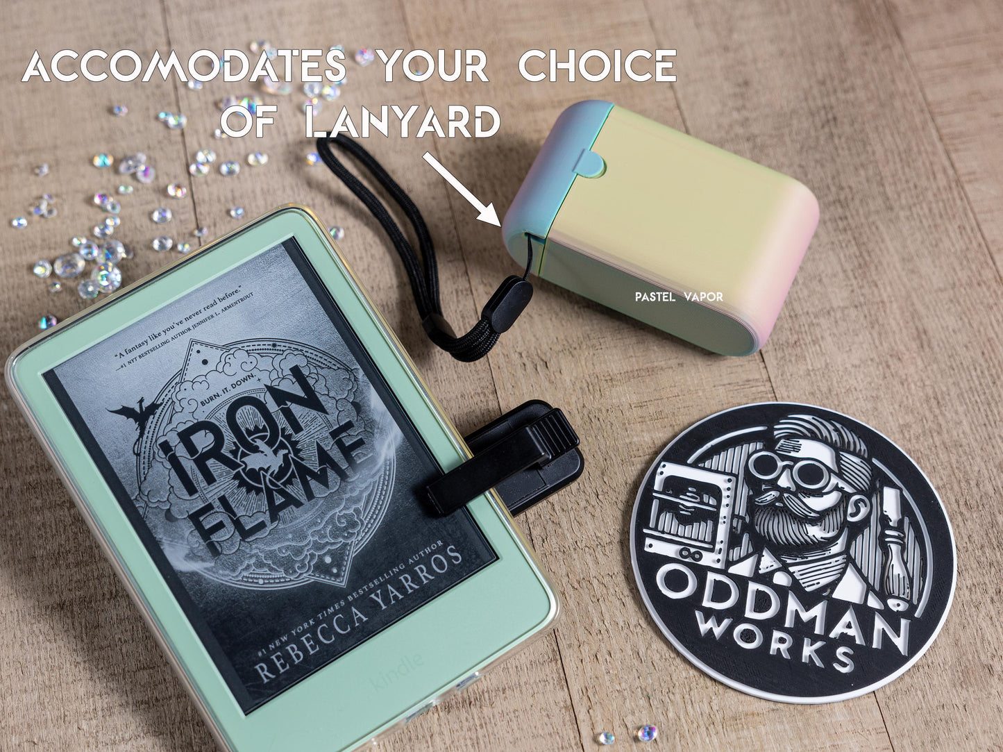 Inncarvs Kindle Page Turner case available in 18 colors and fits your lanyard