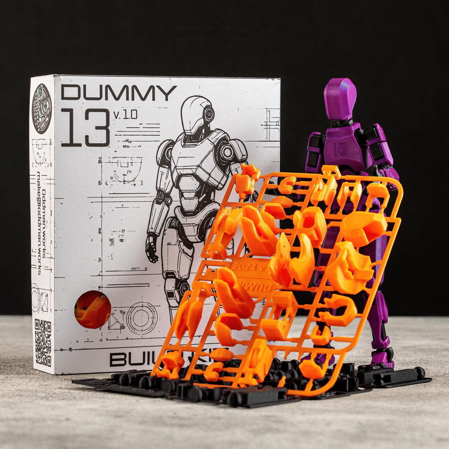 Dummy 13 Poseable figure Build Kit in many colors in our custom box. Perfect for a gift