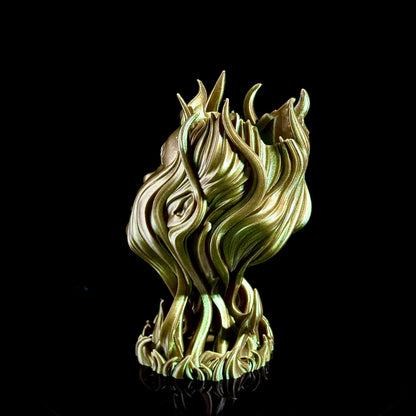 Fluida Goddess Planter Vase | Abstract Tendrils Sculpture | 3D Printed Home Decor | Unique Artistic Pot with Drip Tray