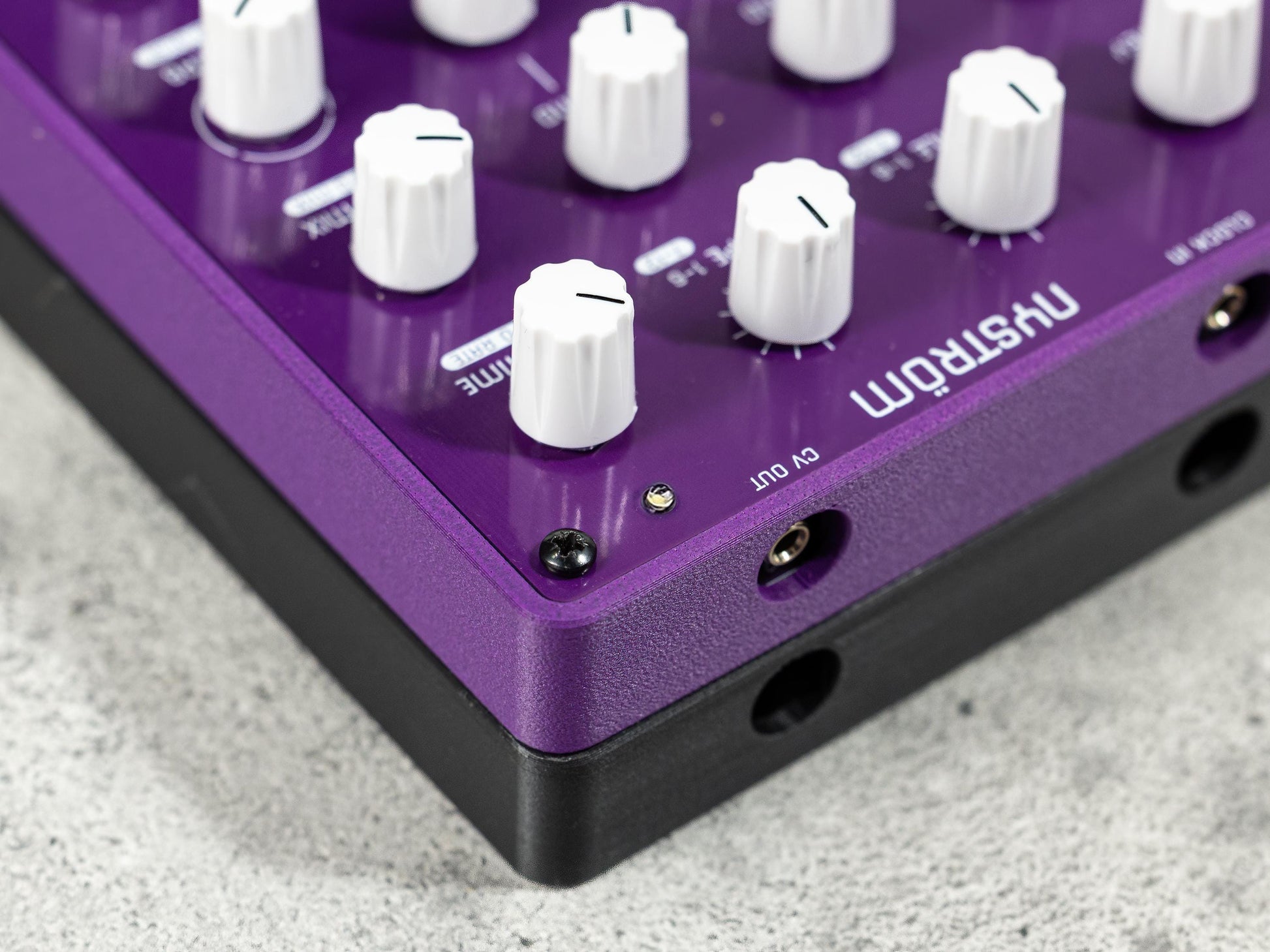 Black and Purple Crum Hum Synthesizer Frame Case - Made From Carbon Fiber PETG