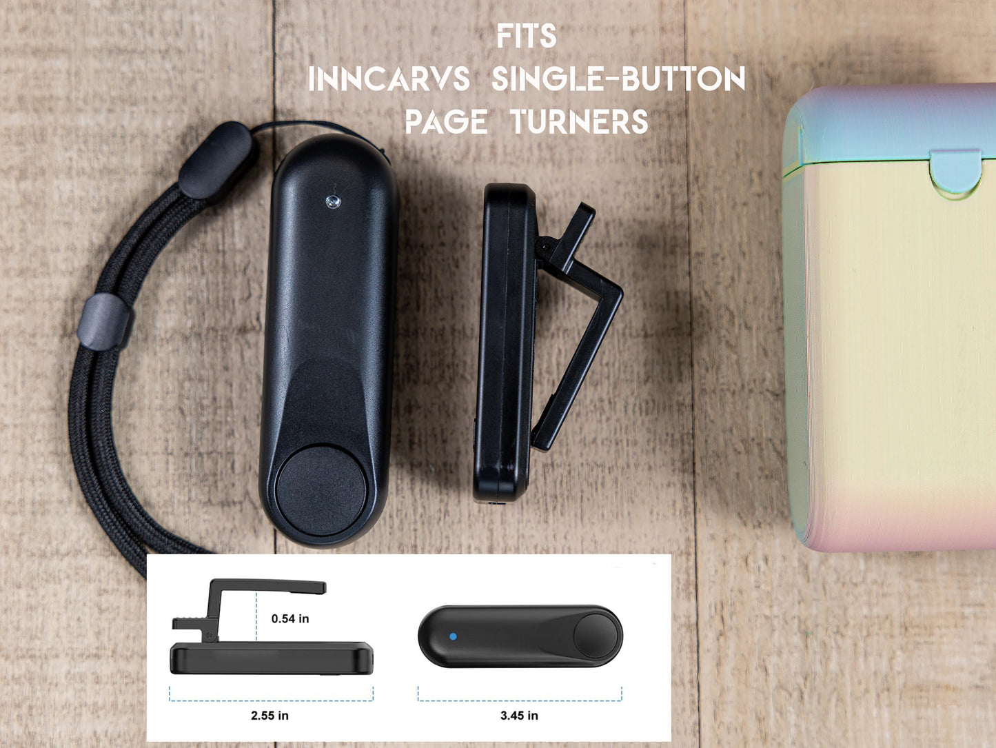 Inncarvs Kindle Page Turner case dimensions available in 18 colors and fits your lanyard