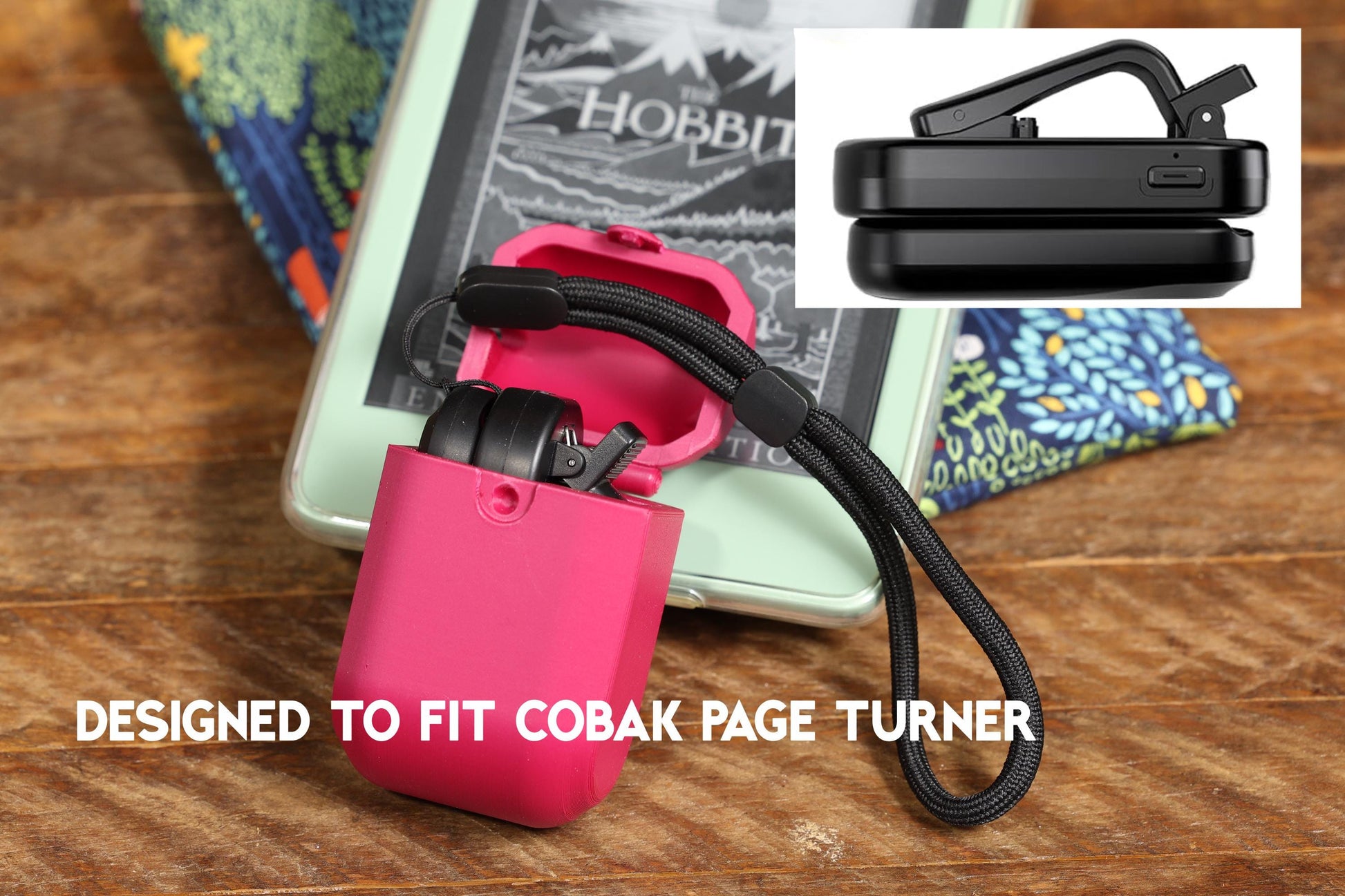 COBAK Kindle Page Turner Case – 3D Printed PLA Protective Travel Cover – Remote Holder w/ Lanyard Access – Oddman Works